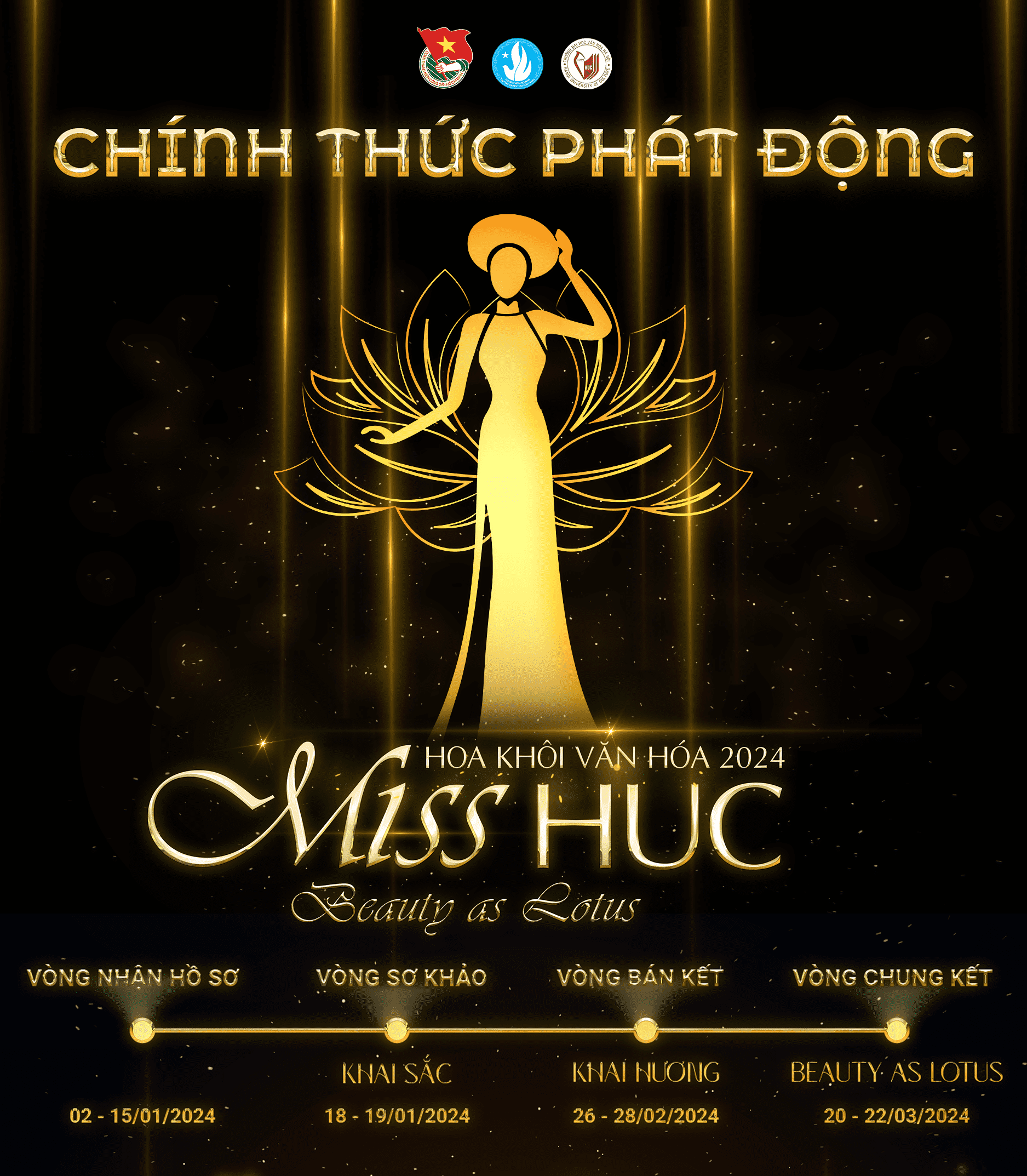 CHÍNH THỨC PHÁT ĐỘNG CUỘC THI “HOA KHÔI VĂN HOÁ - MISS HUC 2024