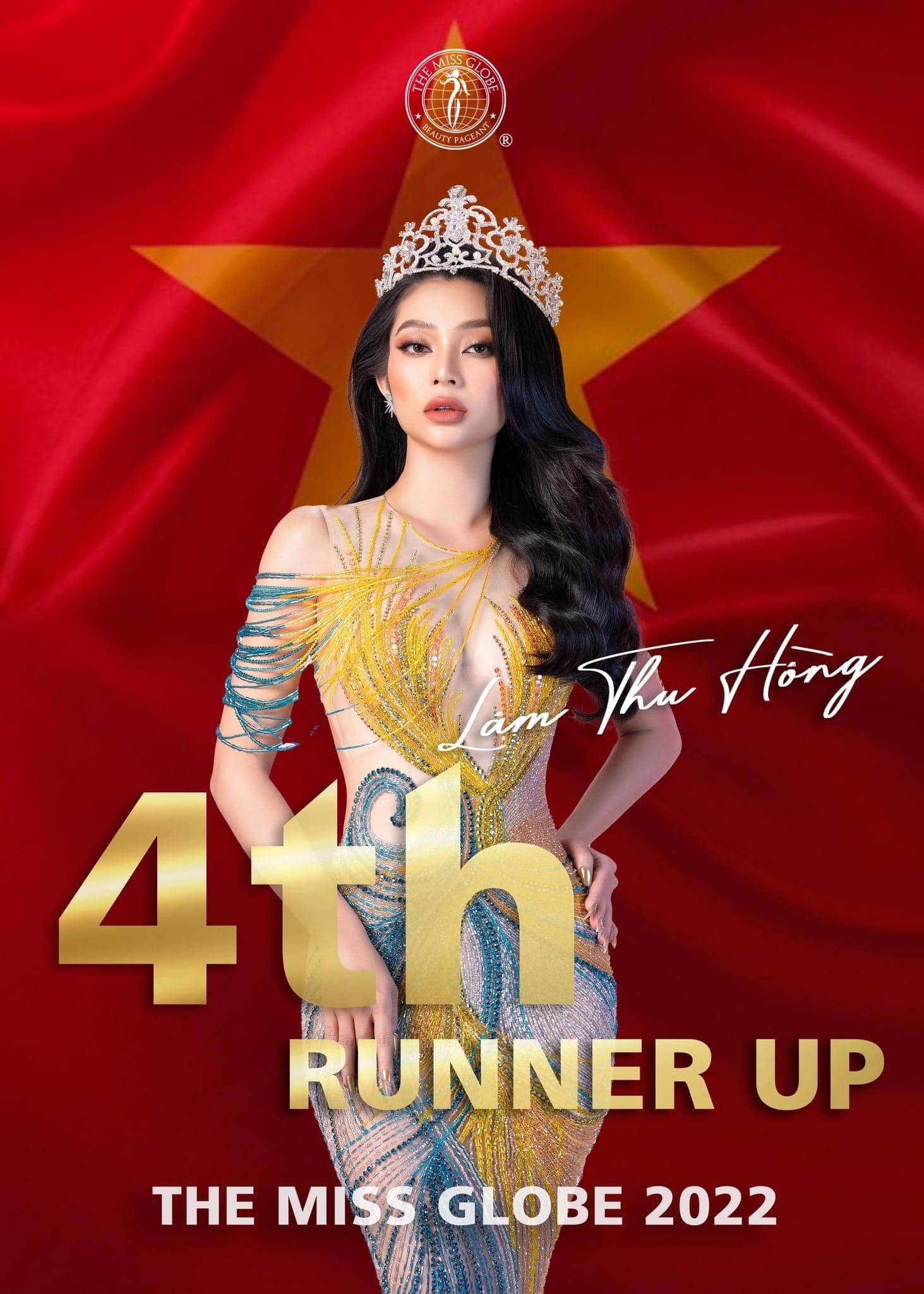 Gặp sự cố thất lạc hành lý, Lâm Thu Hồng vẫn xuất sắc trở thành Á hậu 4 Miss Globe 2022