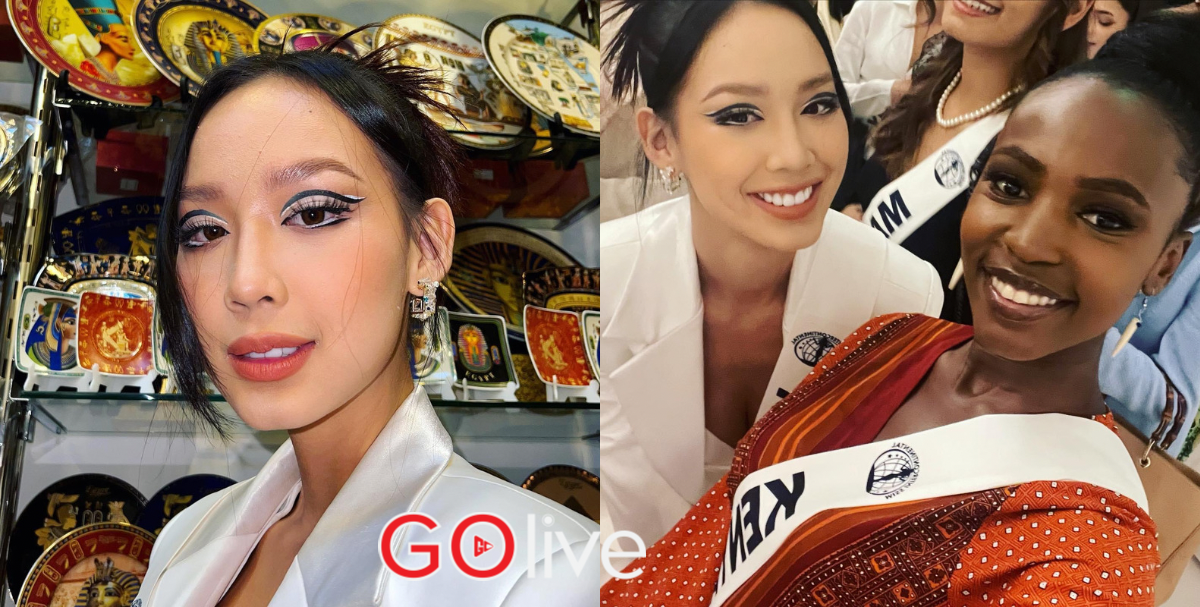 Á hậu Bảo Ngọc đọ sắc cùng dàn thí sinh Hoa hậu Liên lục địa: makeup mắt độc lạ đầy ấn tượng