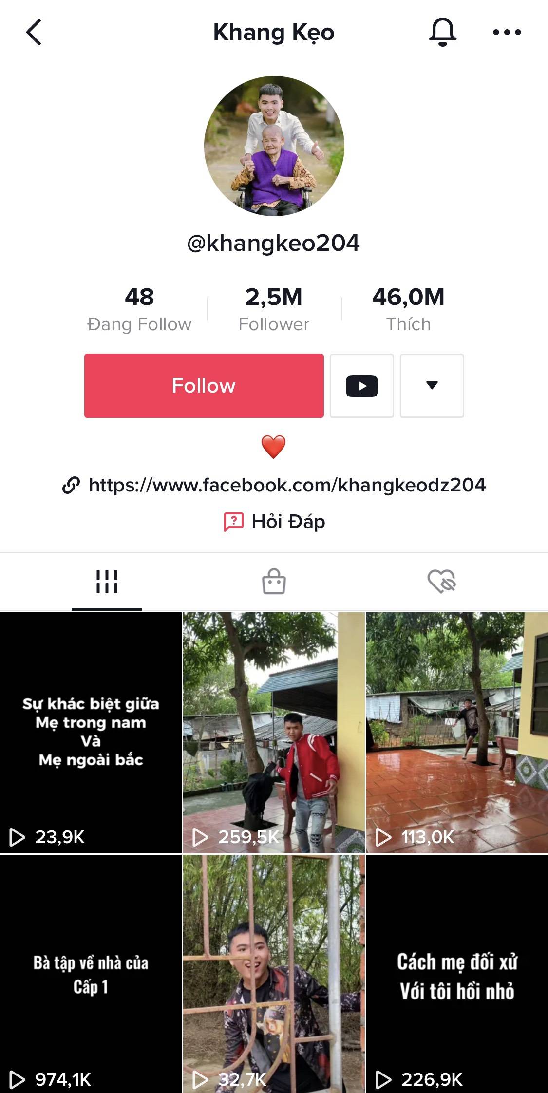 Tiktoker Khang Kẹo: Nhận về hàng triệu follow bằng tình yêu thương với người bà